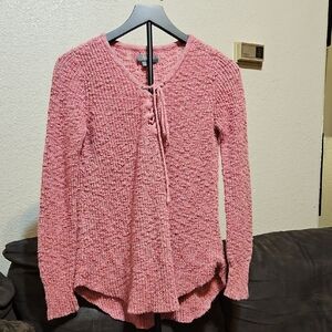 Natural Reflections Pink V-Neck Sweater